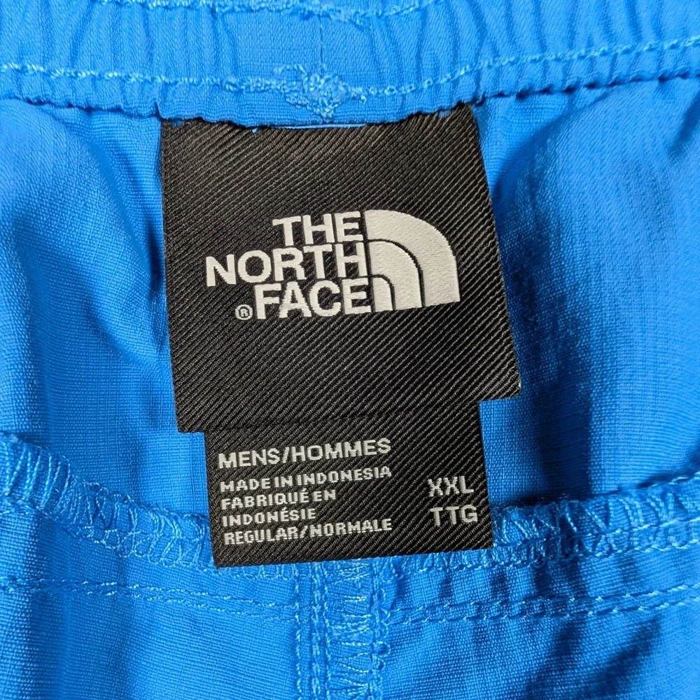 The North Face Shorts‎ Mens XXL Blue Elastic Waist Nylon Lightweight Hiking 6.5